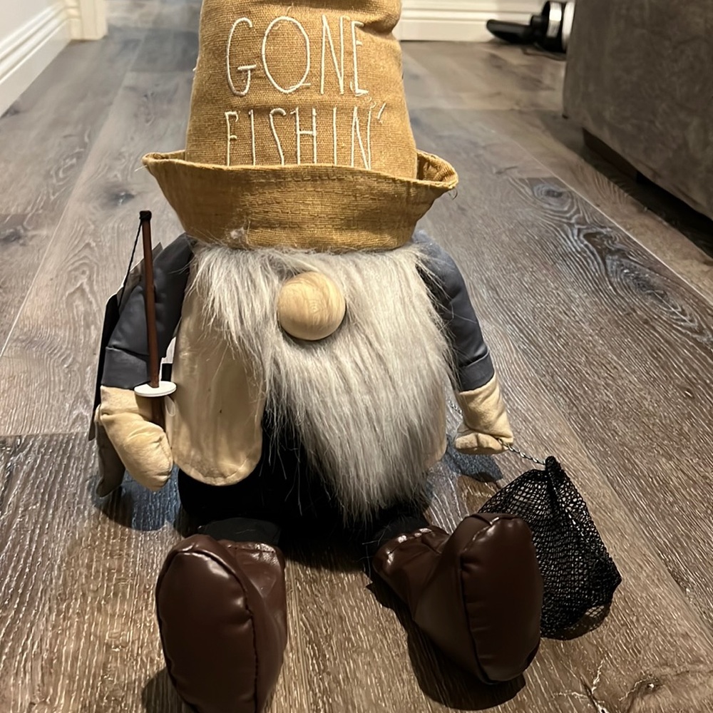 Rae Dunn "GONE FISHIN." Gnome